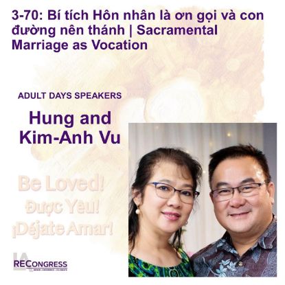 Picture of 3-70(24): Bí tích Hôn nhân là ơn gọi và con đường nên thánh / Sacramental Marriage as Vocation and a Way to Sainthood