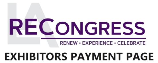 Picture of 2025 RECongress Exhibitors Payment Page