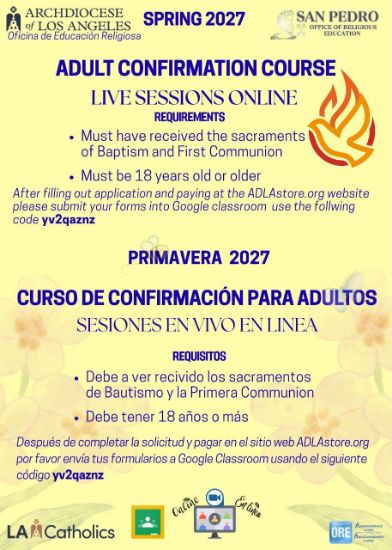 Picture of San Pedro Region -2027 Spring Adult Confirmation